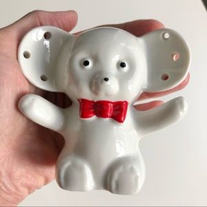 Vintage ceramic bear earring holder